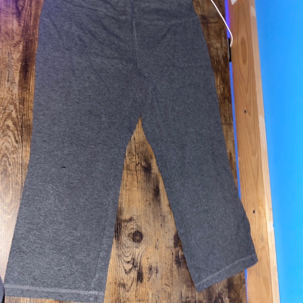 Gray capris knee length